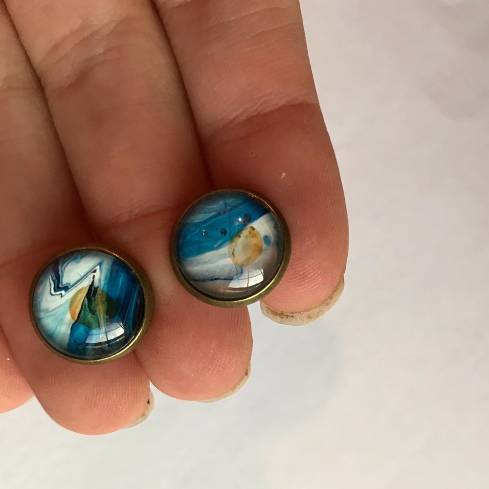 Free add on Liquid Acrylic stud earrings